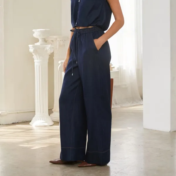 Stitched Drawstring Pants