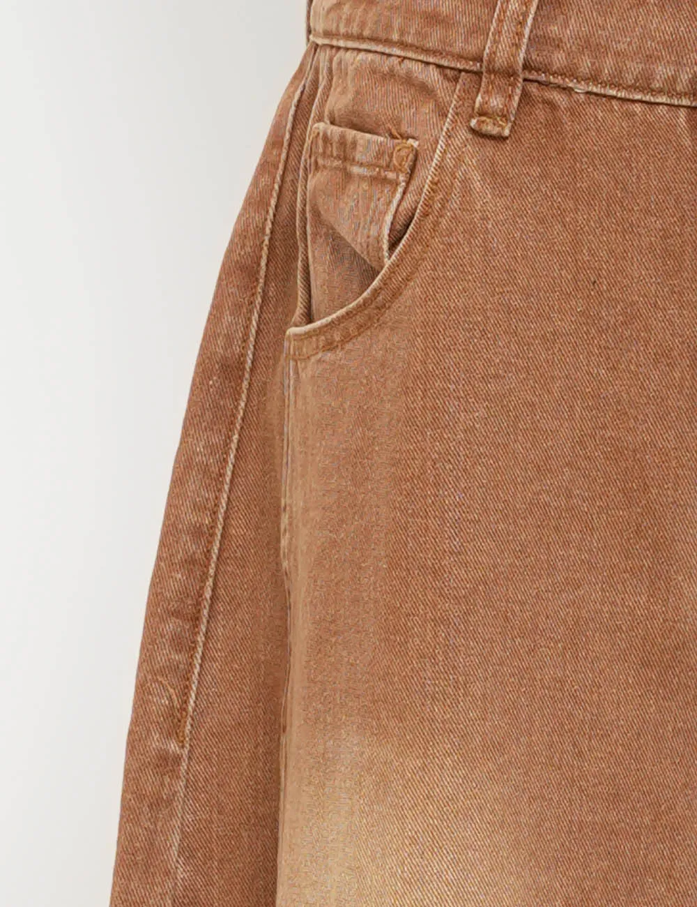 Mid Rise Wide Leg Jeans Barrel Denim Pants