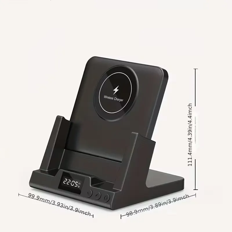 Wireless Charging Stand with Digital Clock