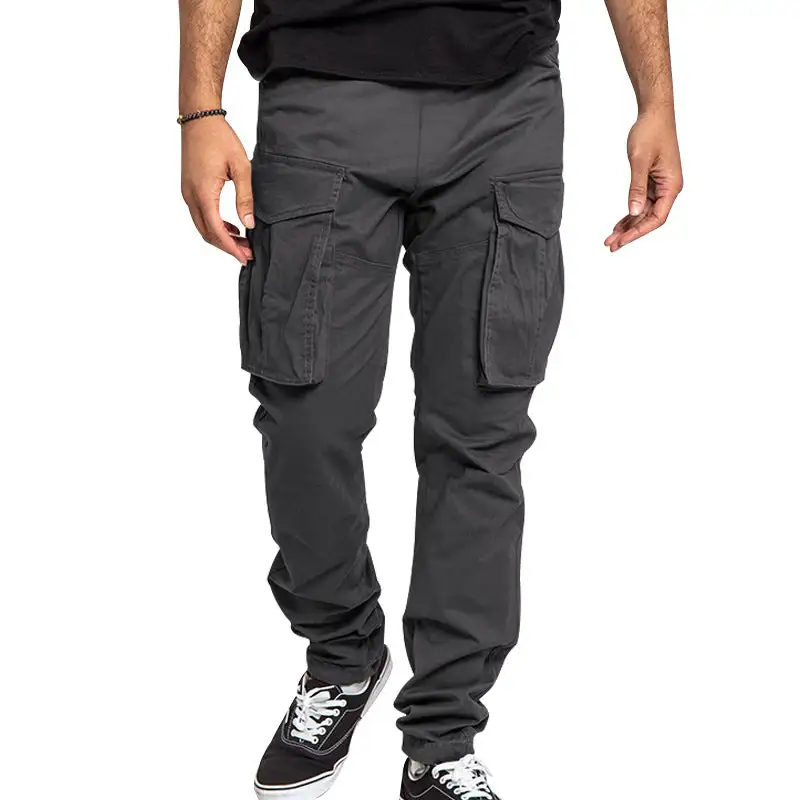 Men's Utilitarian Cargo Pants Pockets Leg
