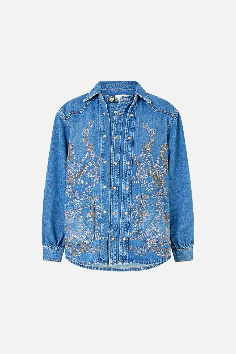 Of Lace Long Line Shirt