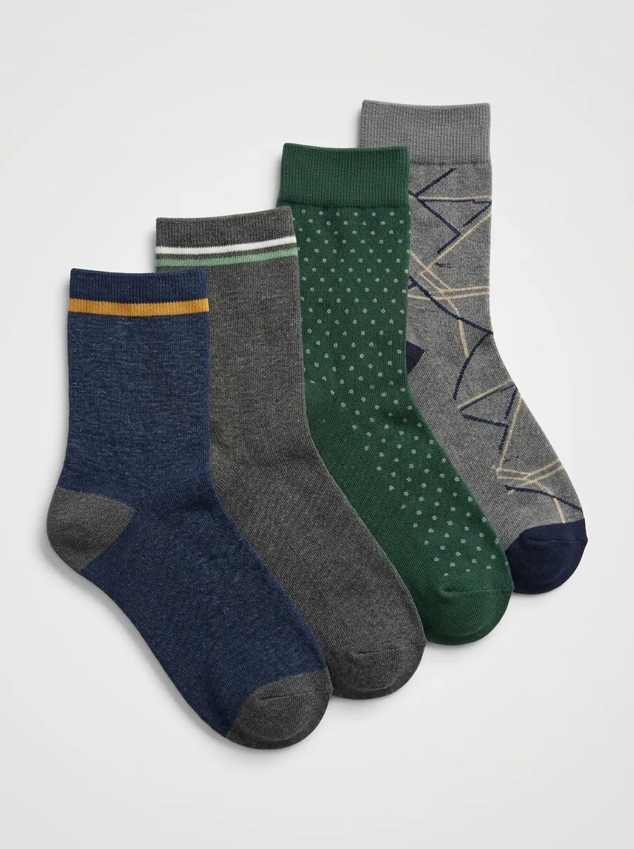 Men's Simple Four Pair Socks
