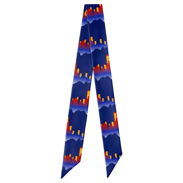 Denver Skyline Design Hair Scarf