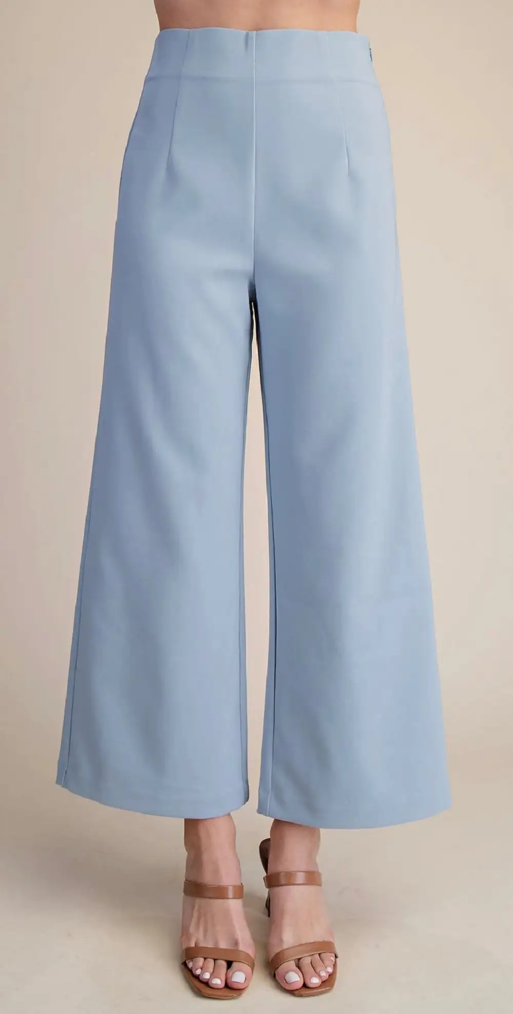 Modern Roomy Zip Wide Leg Casual Pants