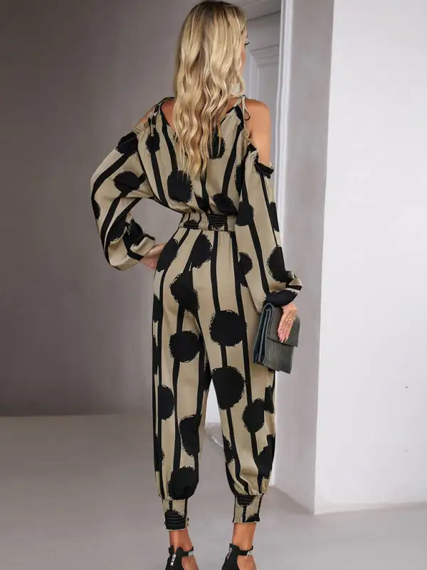 Lyric Abstract Print High Waist Jumpsuit