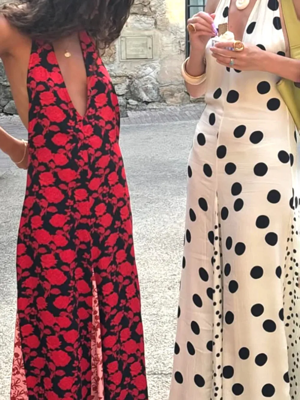 Casual Style V-neck Floral Dress