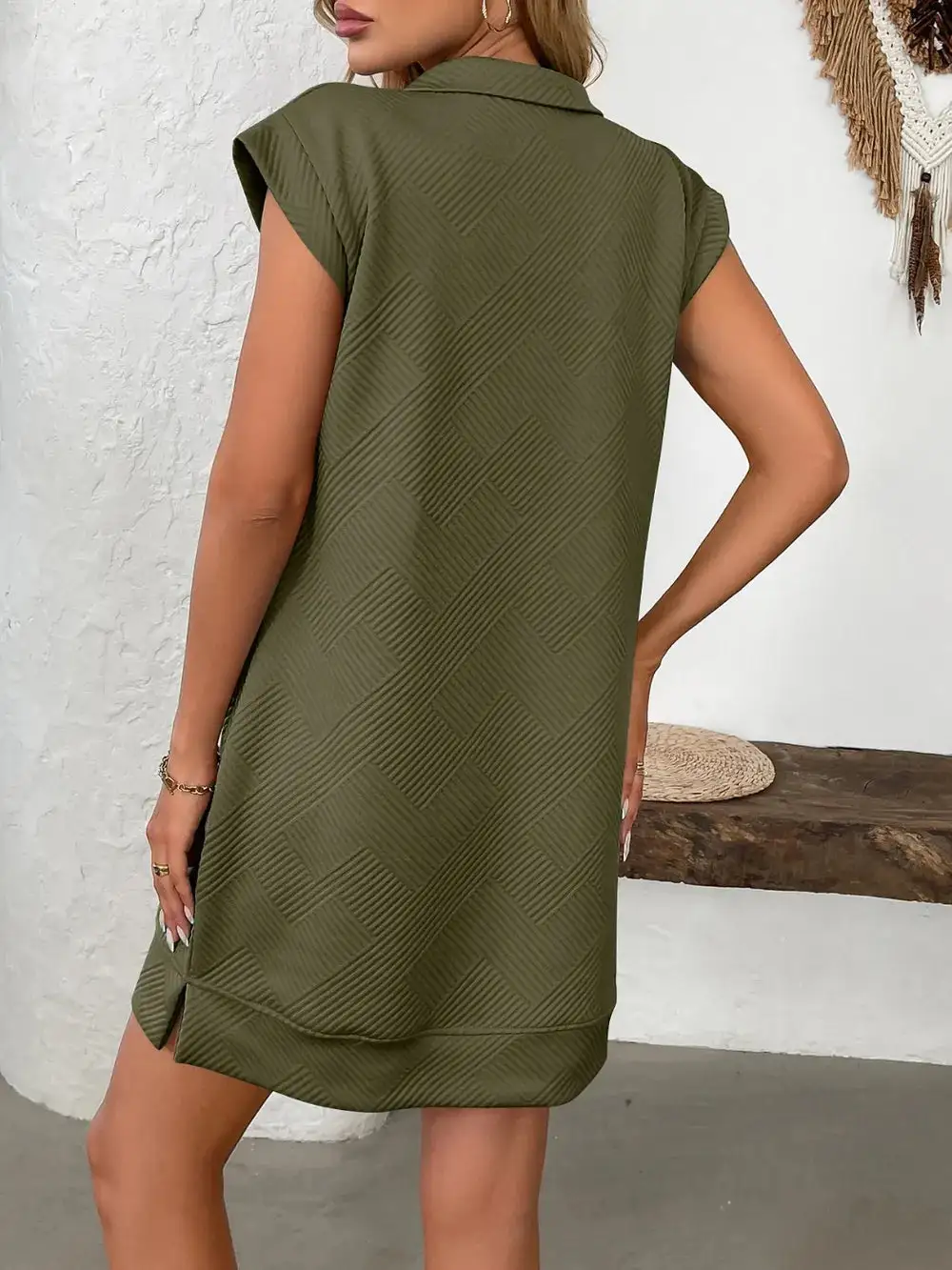 Easy Fit Textured Mini Dress