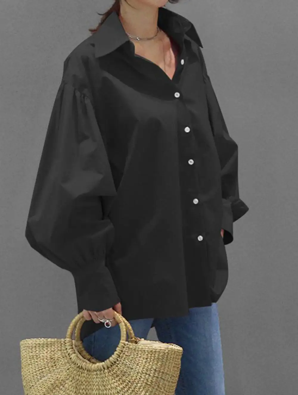 Relaxed Fit Retro Lapel Shirt