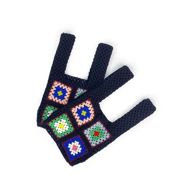 Crochet Granny Square Bag Ethnic Wind Hand Hook Flower