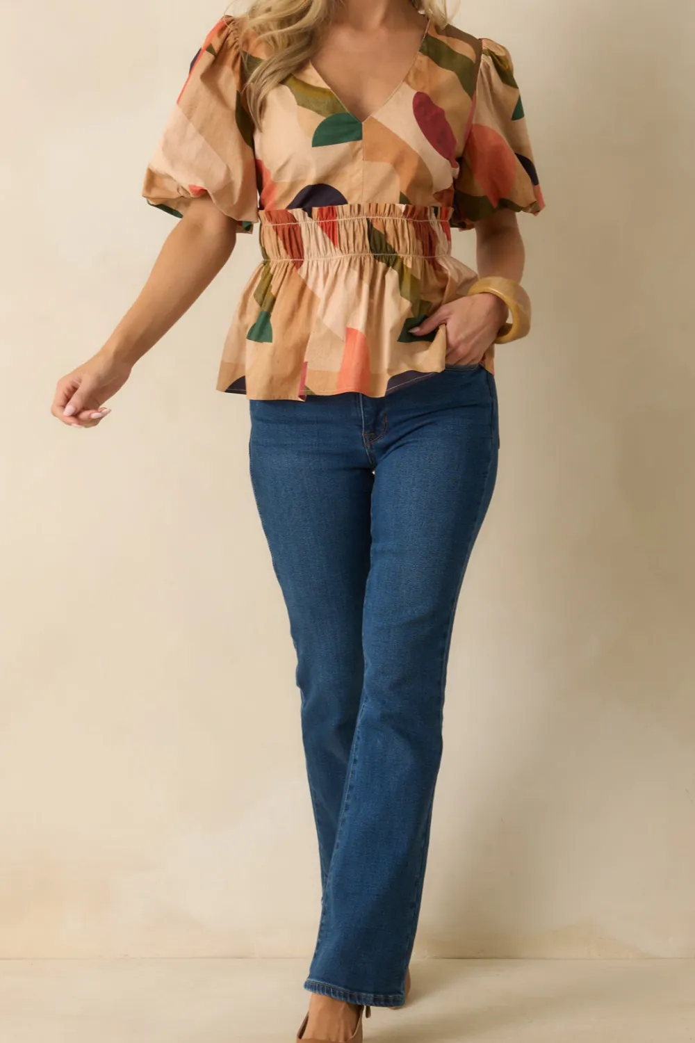 Dark Wash Cotton Straight Leg Jeans