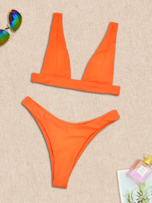 Push Up Deep V Bikini Swim Set