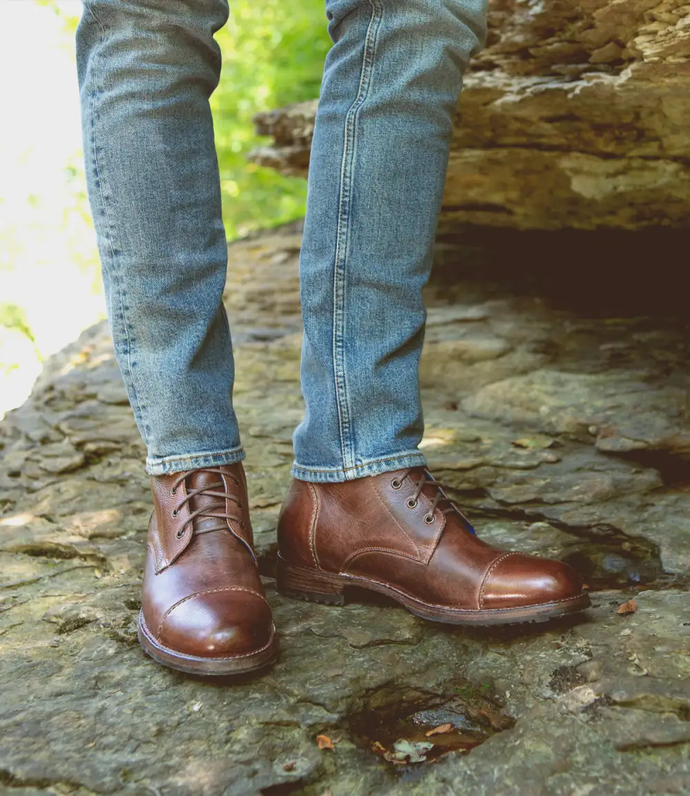 Back-Zip Streamlined Combat Boots