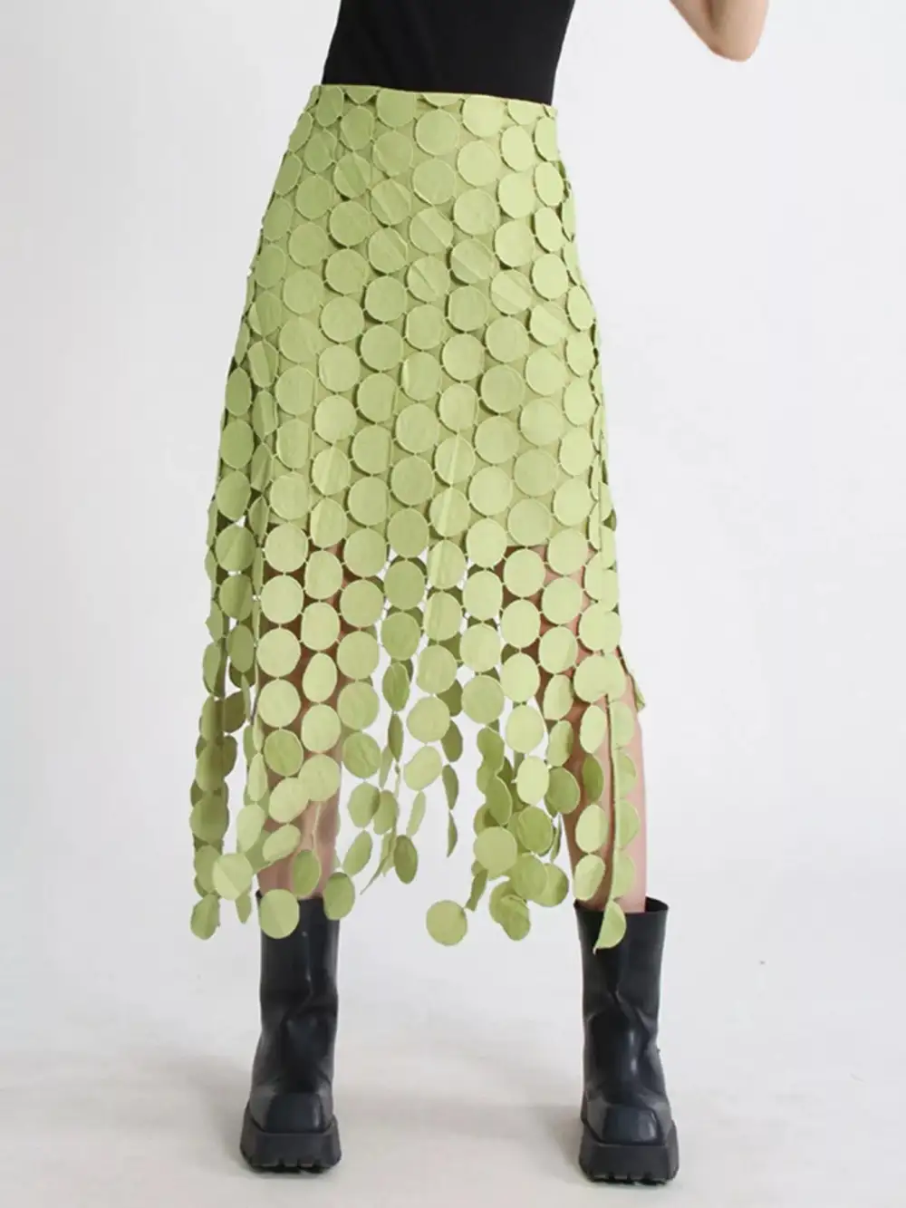 Balanced Fringe Midi Skirt