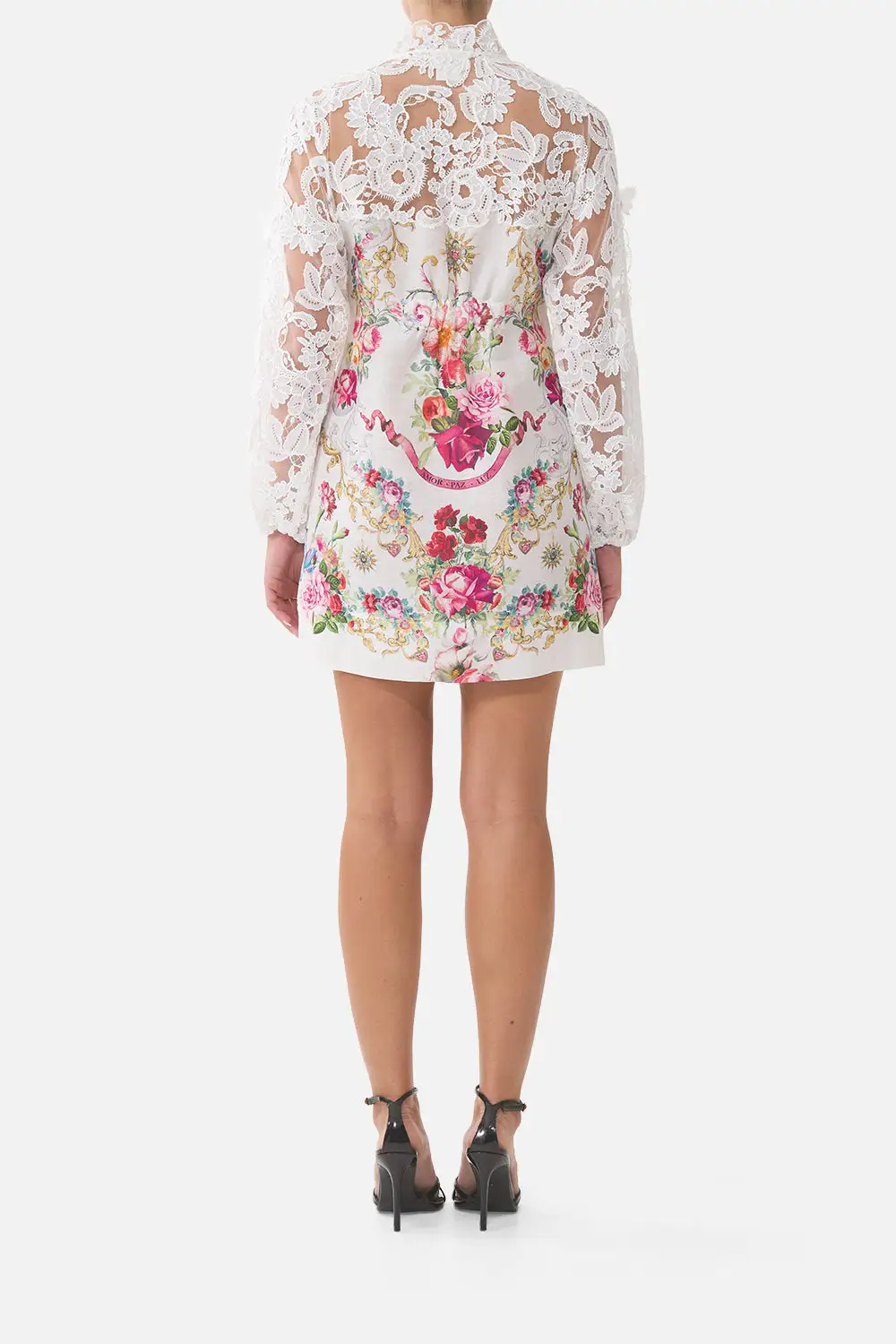 Lace Sleeve Mini Dress