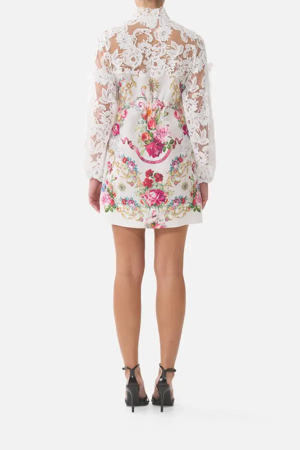 Lace Sleeve Mini Dress