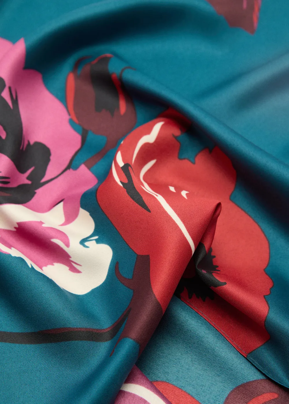 Daily Blue Floral-Print Scarf