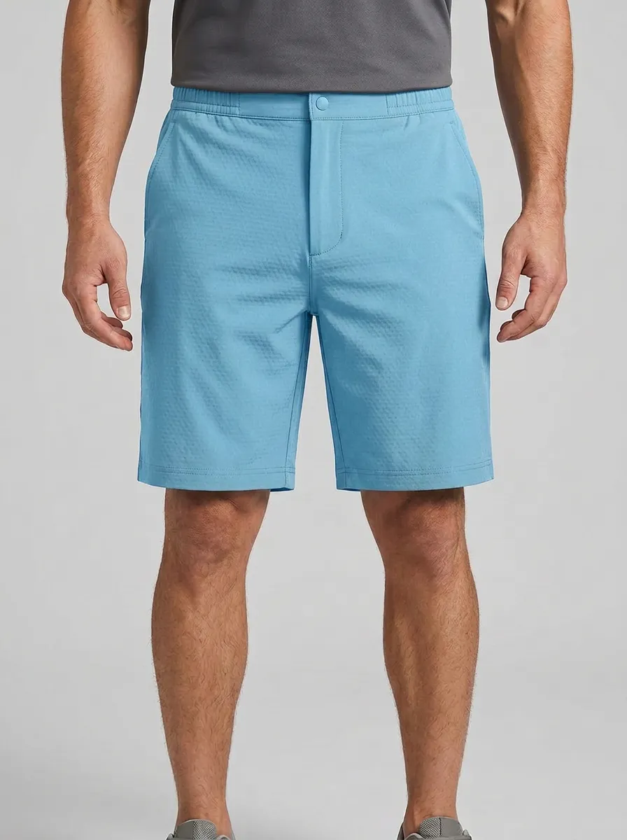 Classic Textured Golf Athletic Shorts