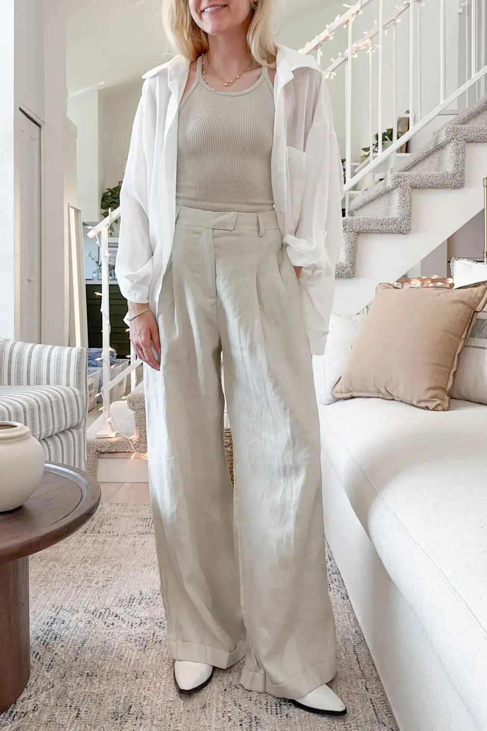 Easy Wear Soft Linen Blend Pants