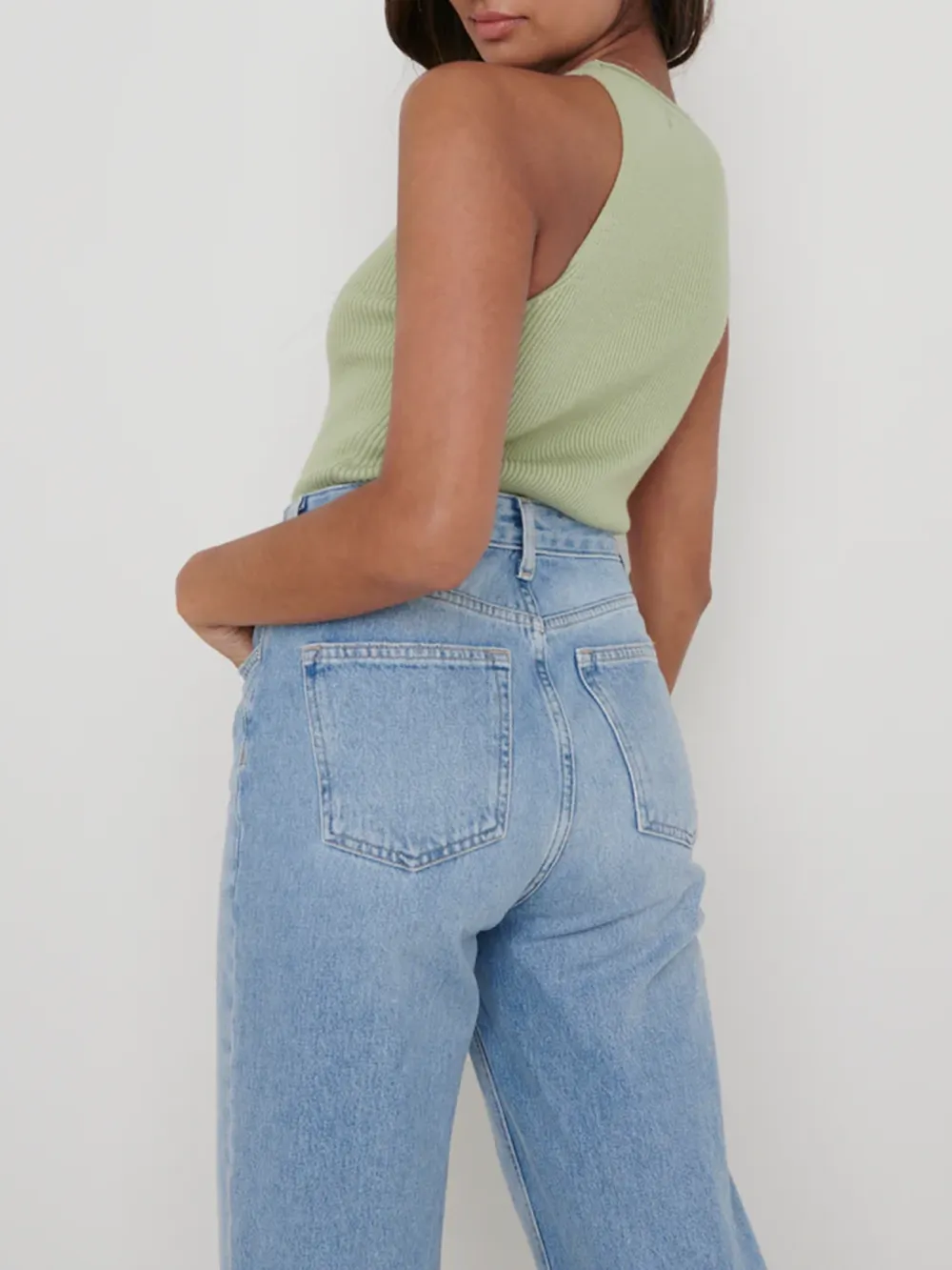 Ribbed Racer Tank Tops