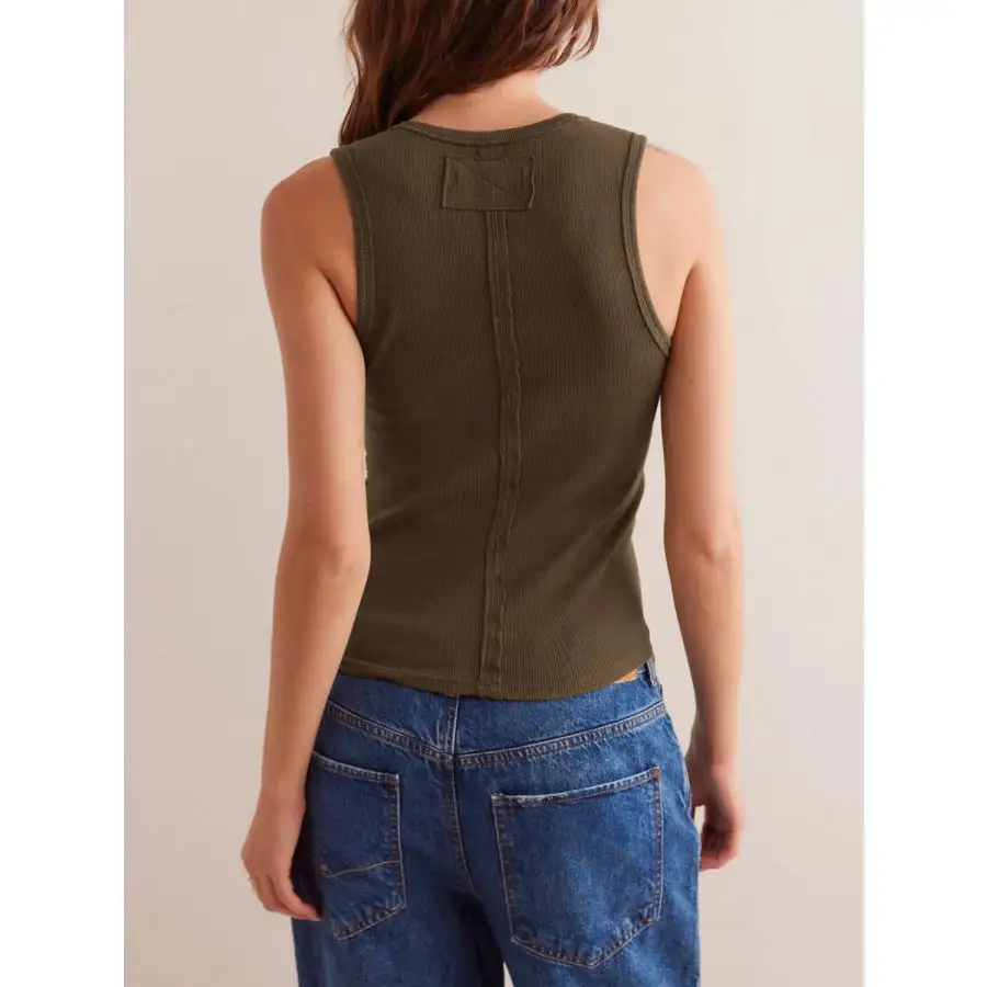V Neck Wide Strap Tank