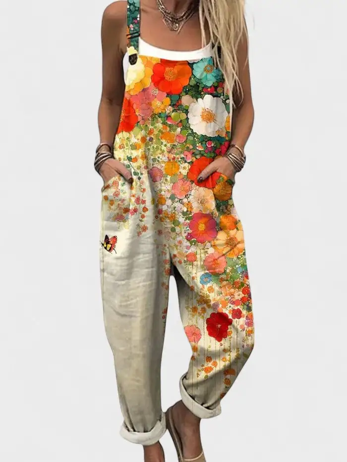 Wearable Floral Printed Jumpsuit