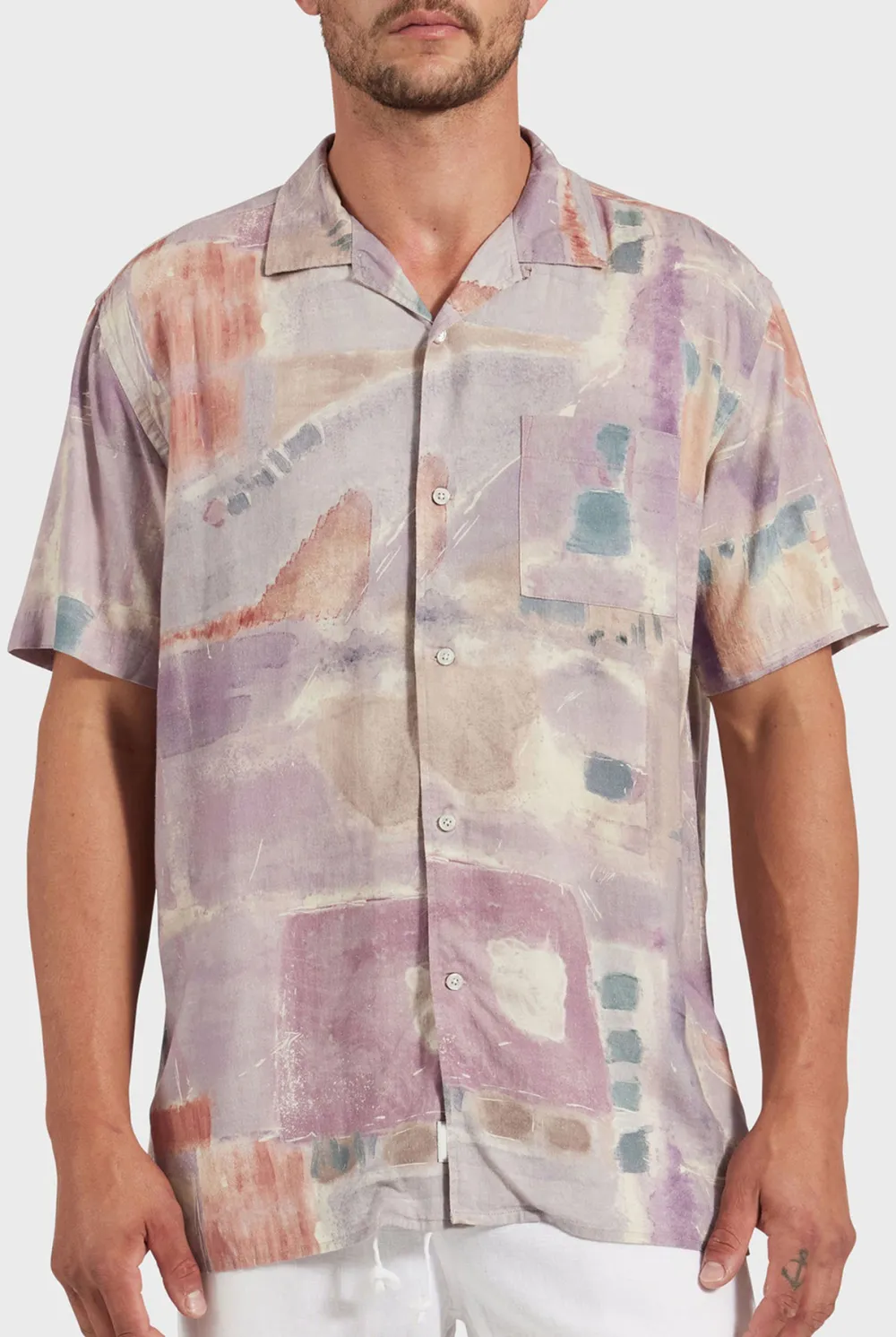 Abstract Print Short Sleeve Shirt
