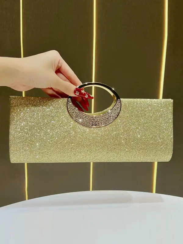 Chain Sequin Rhinestone Clutch Bag