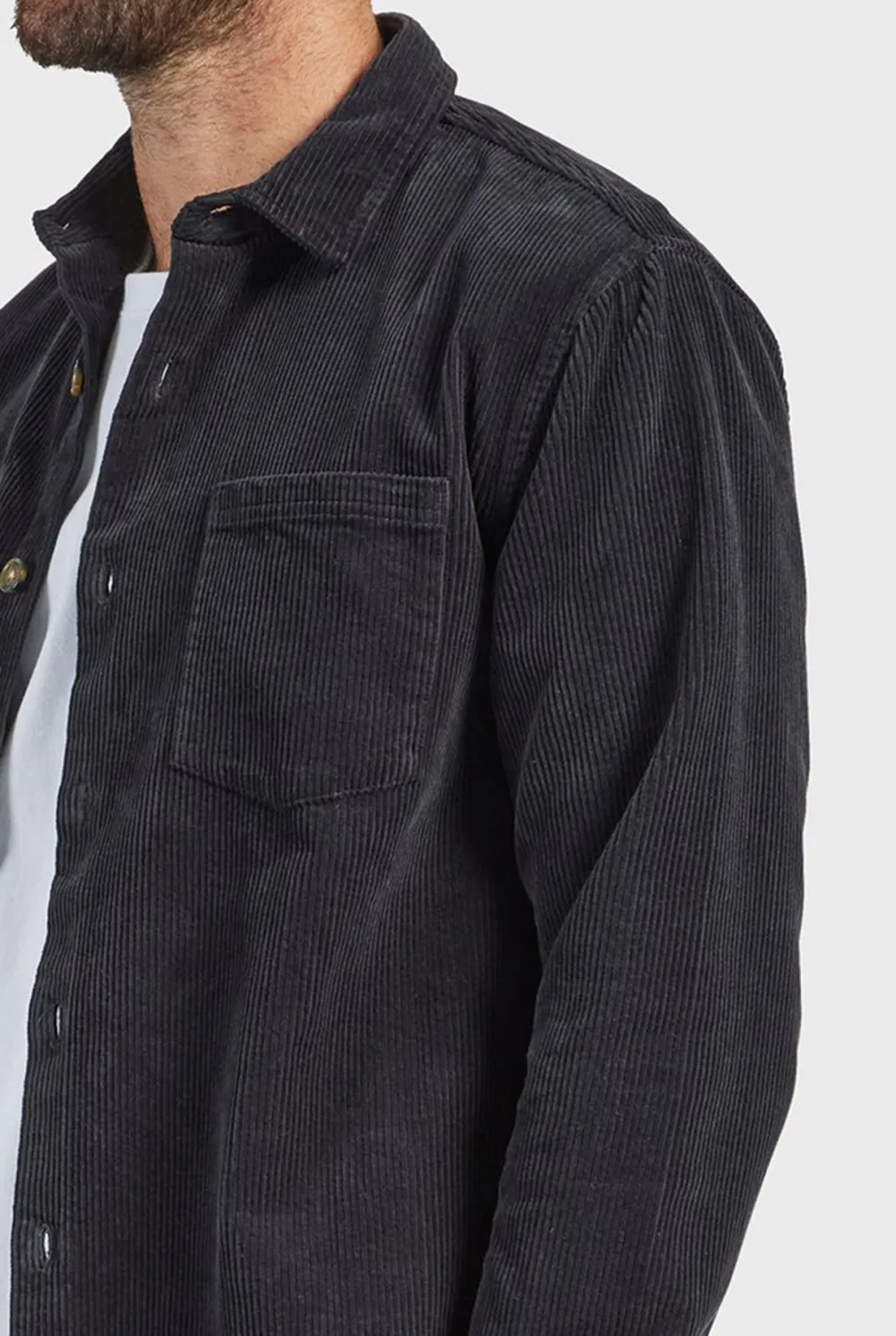 Lebowski Cord Overshirt-Navy