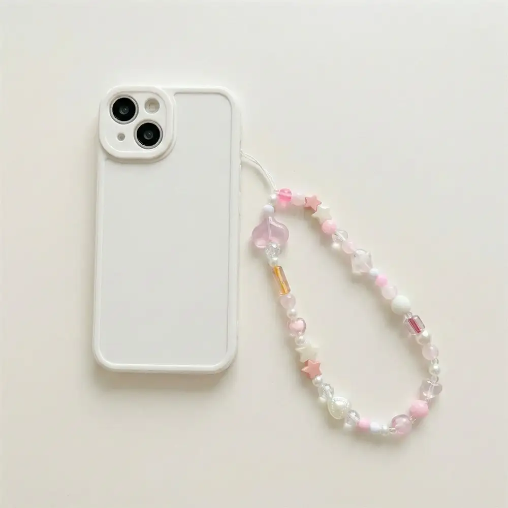Iridescent Beaded Phone Charm Strap
