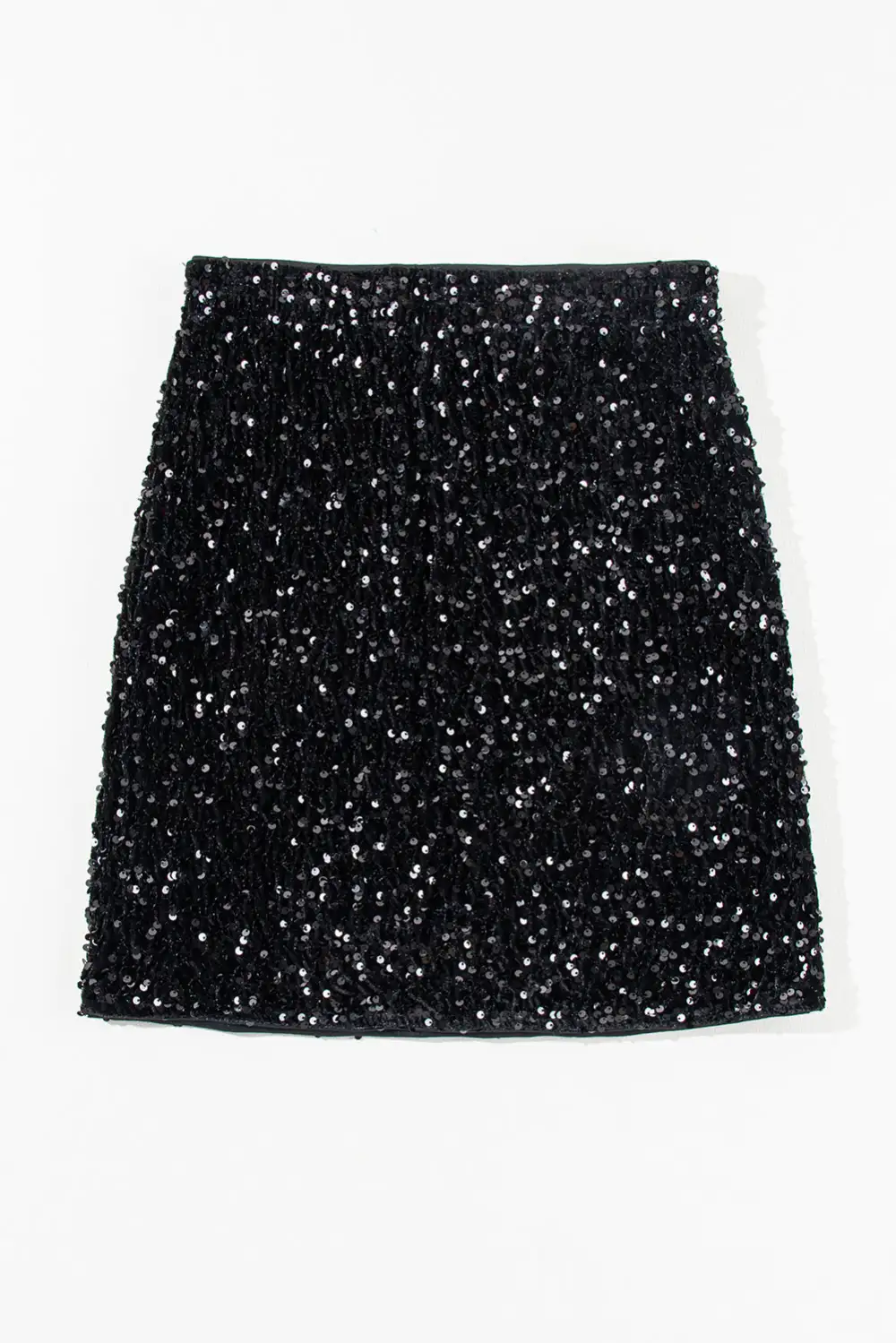 Sleek Sequined Sequin Skirt