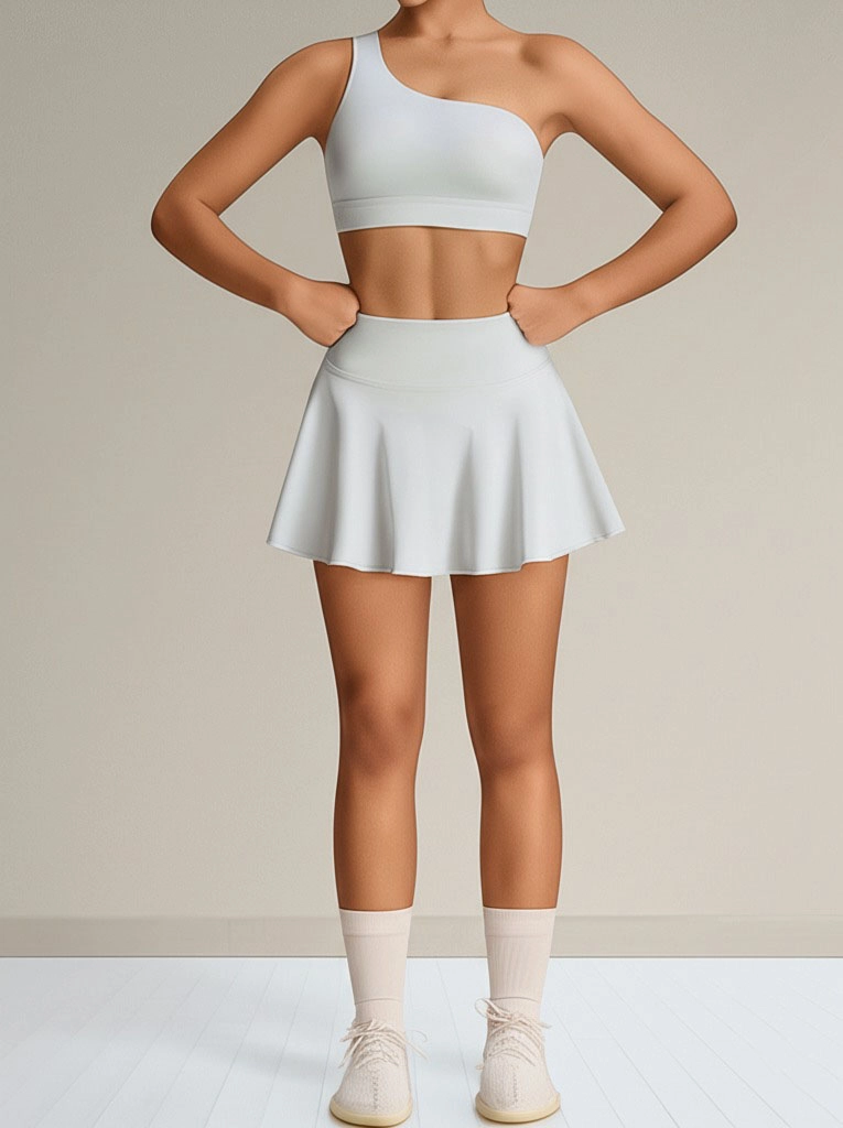 Cleo One-Shoulder Yoga Underwear Set