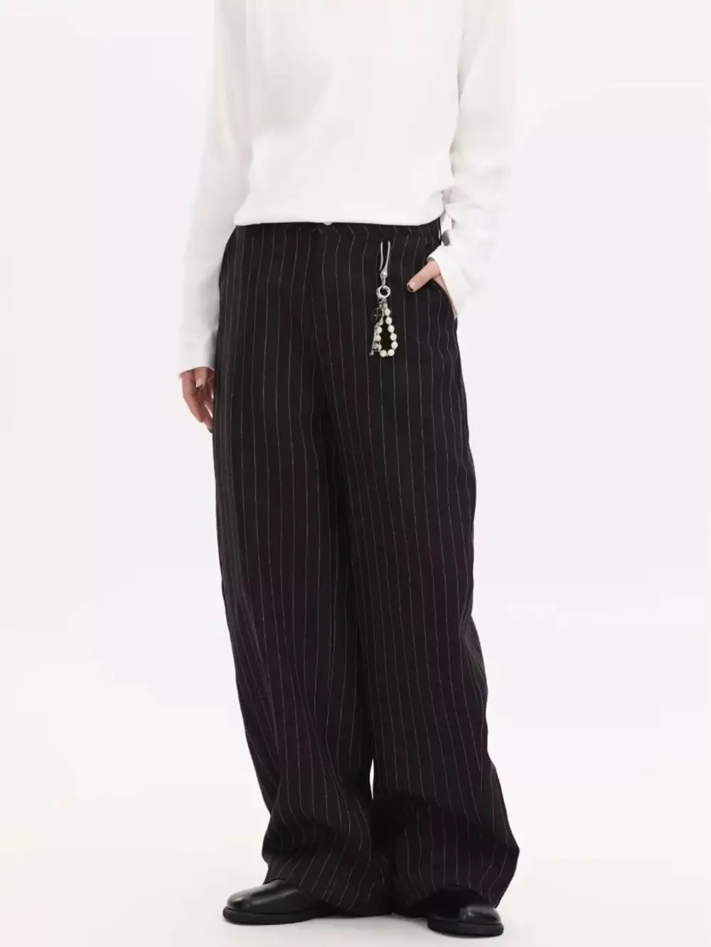 Refined Men's Plus Size Striped Wide Leg Casual Pants