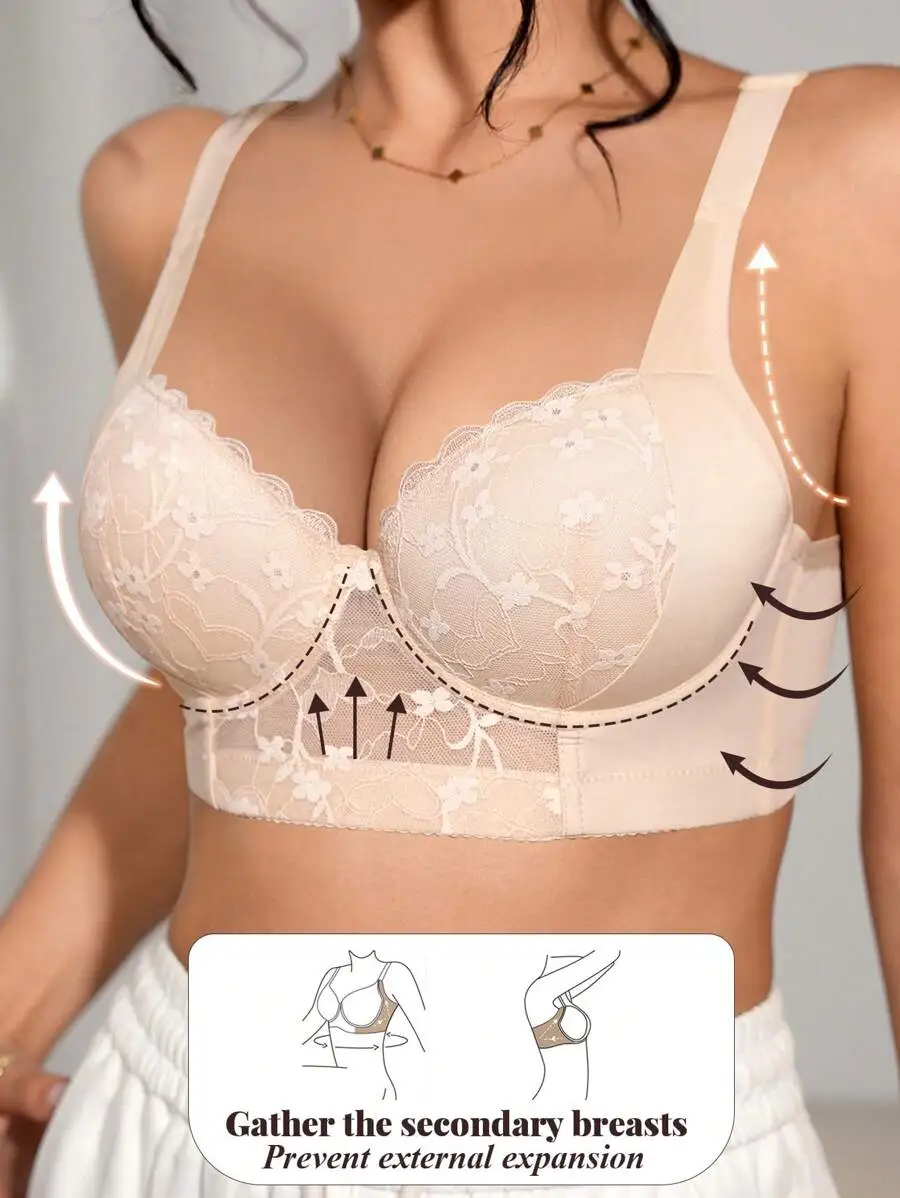 Floral Lace Longline Bra