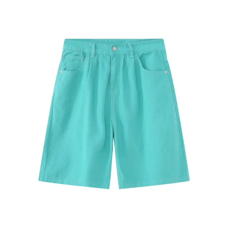 Mid Rise Denim Shorts