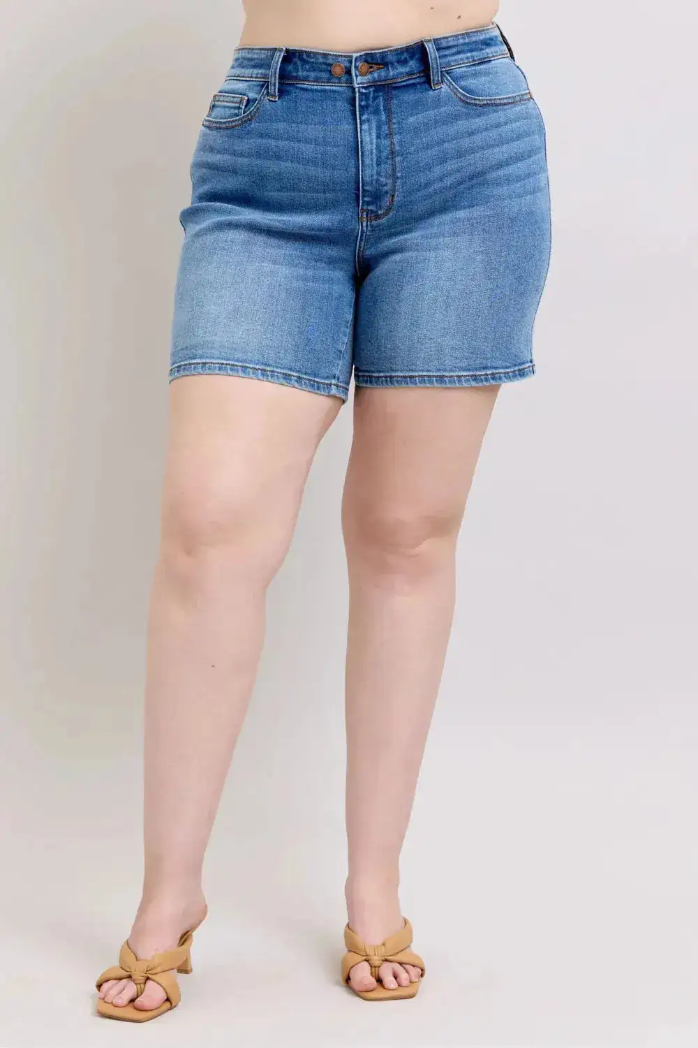 Cotton Stretch Denim Shorts