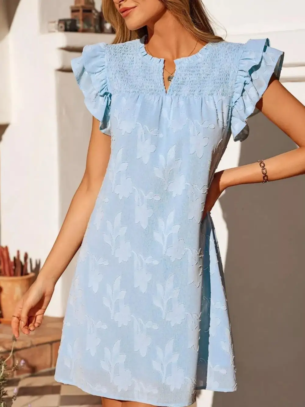 Floral Ruffle Mini Dress