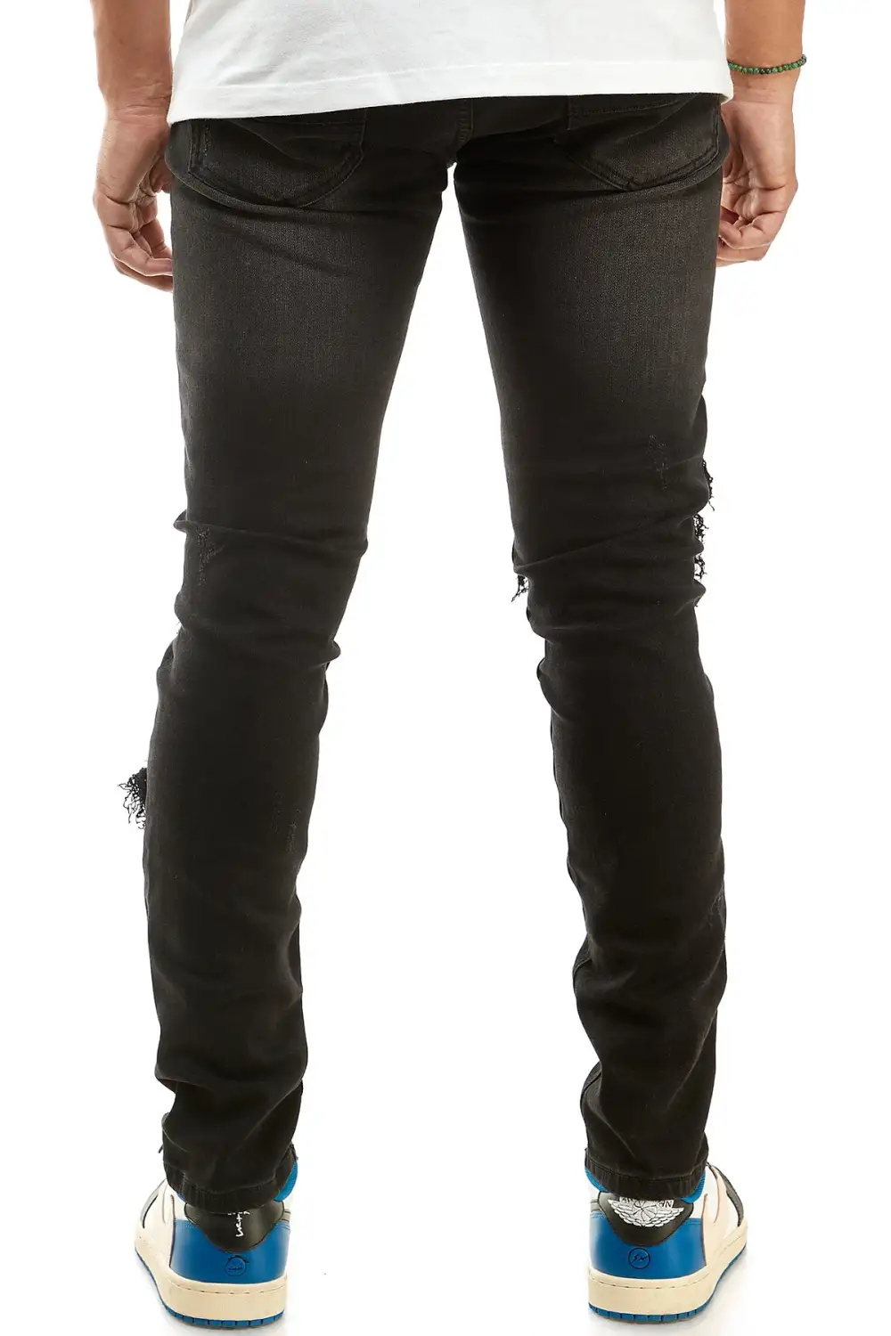 Men's Everyday Skinny Distressed Patchwork Jeans
