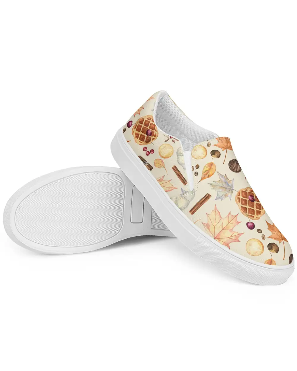 Waffle Pattern Slip On Shoes