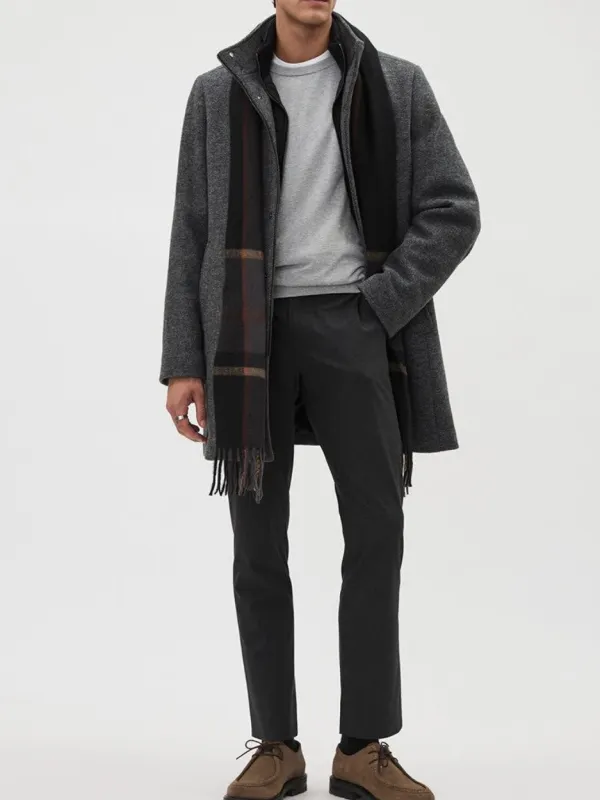 Soft Grey Long-Sleeve Crew-Neck Sweater