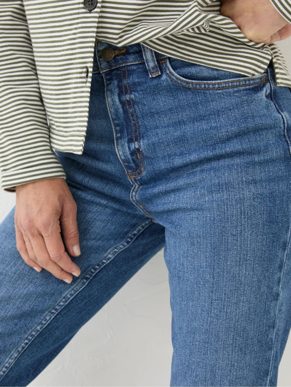 Carmel Blue Denim Comfort Straight Jeans