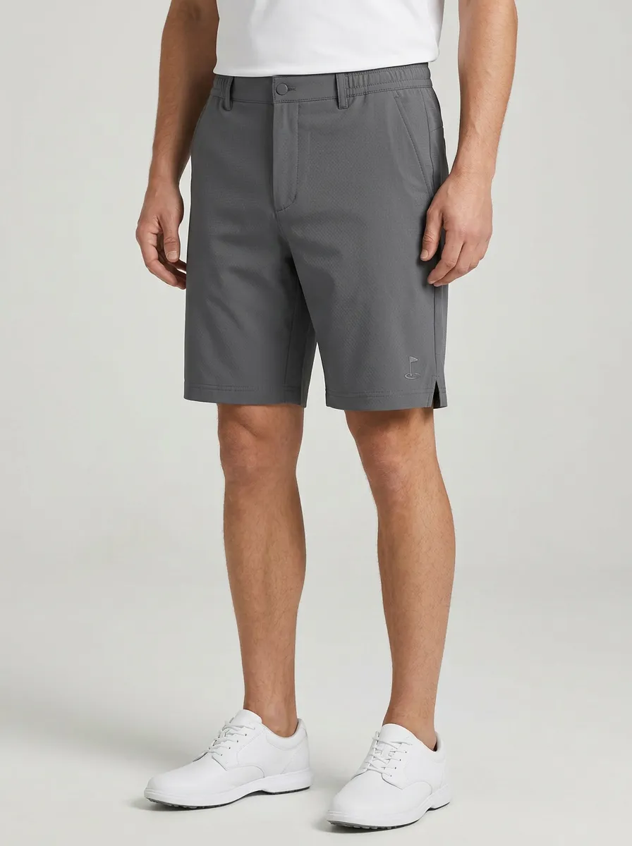 Practice Flag-Motif Golf Athletic Shorts