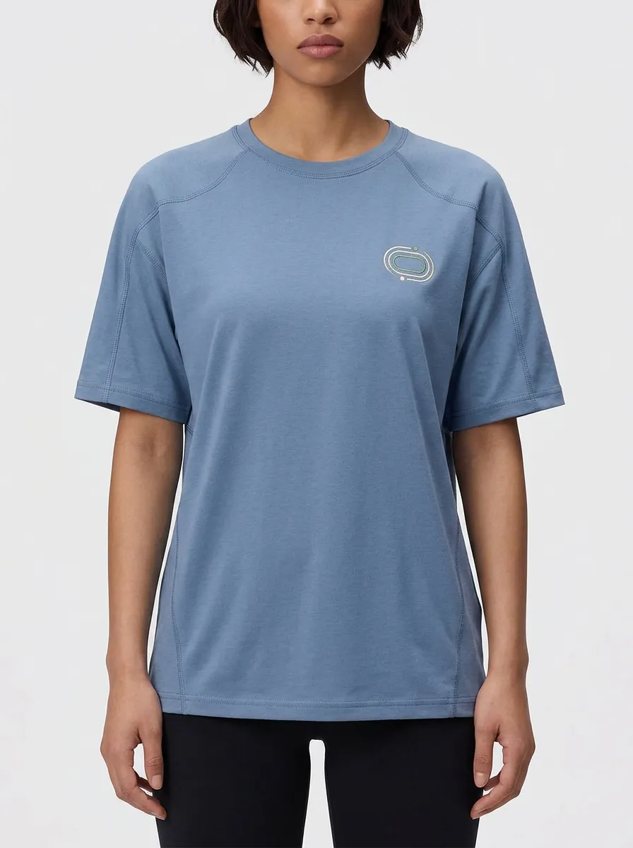 Women's Circular Chest Graphic Relaxed Raglan T-Shirt