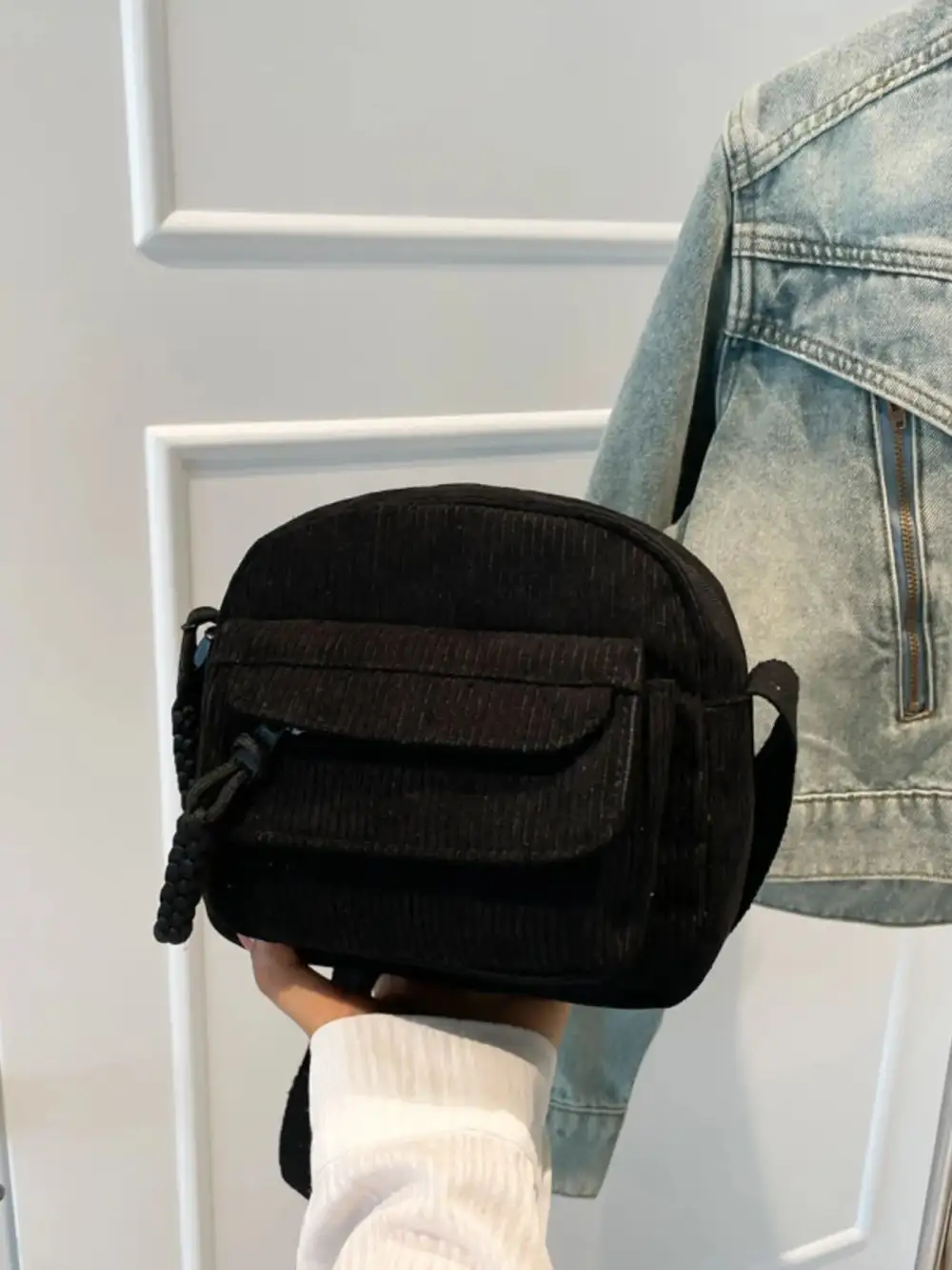 Corduroy Crossbody Bag
