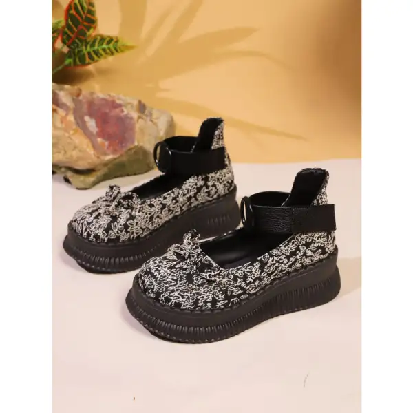 Bow Round Toe Platform Loafers Shoes