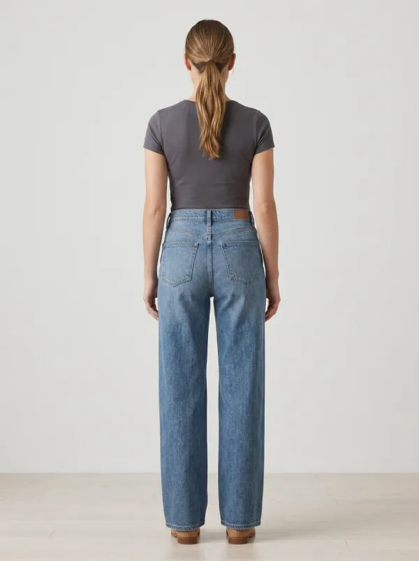 Relaxed-Essential High-Rise Wide-Leg Denim Jeans