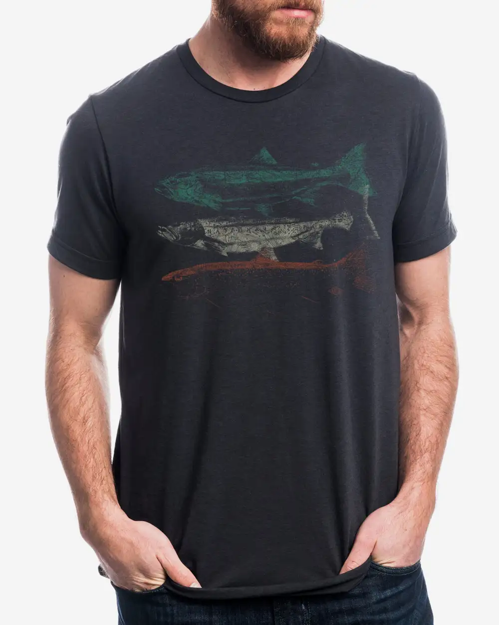 Topographic Trout Graphic Tee