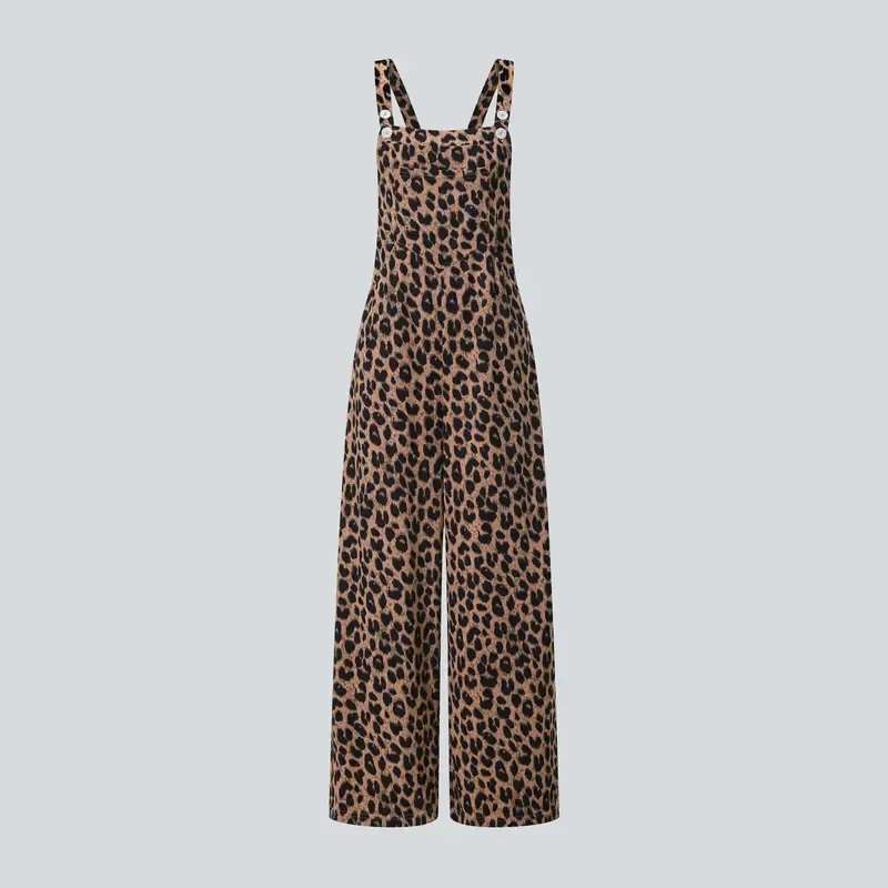🔥Leopard Print Casual Overalls (With Pockets)