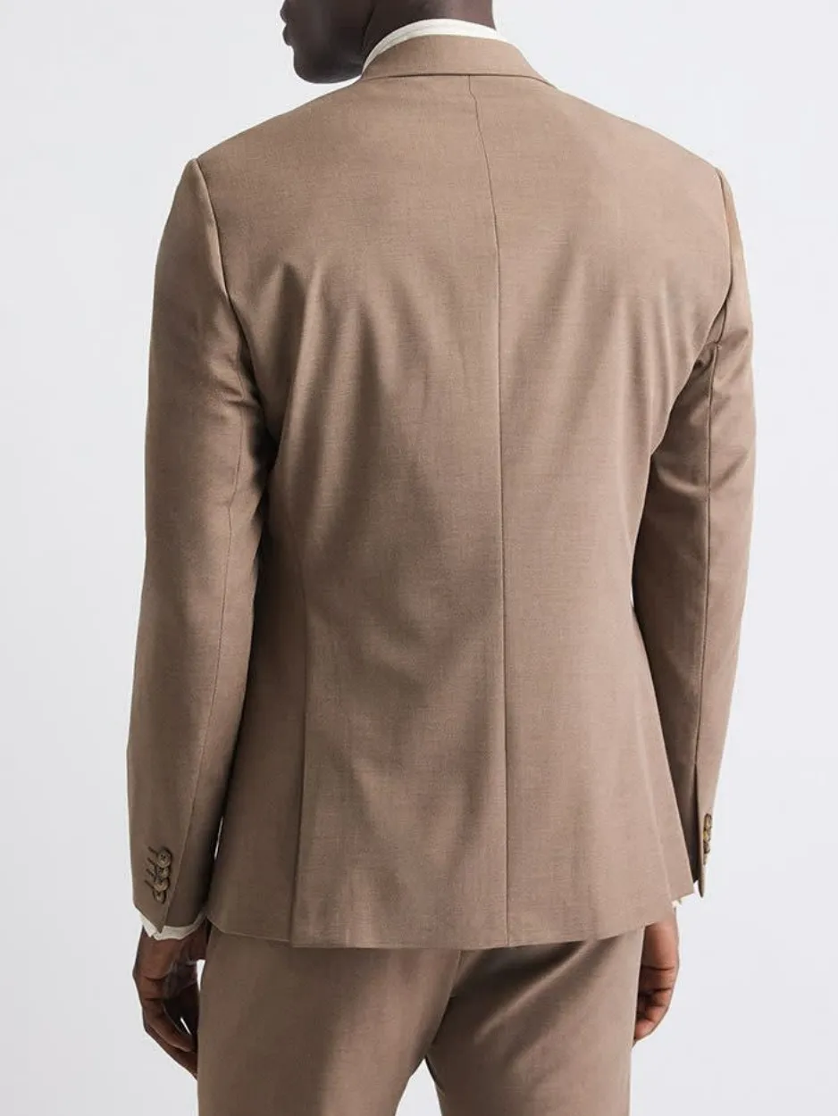 Rose Taupe Slim-Fit Suit Blazer