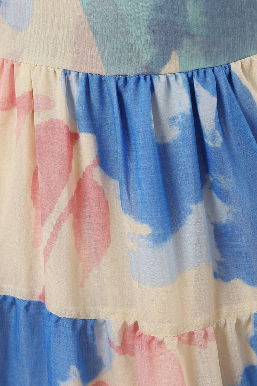 BLUE FLORAL MIDI DRESS