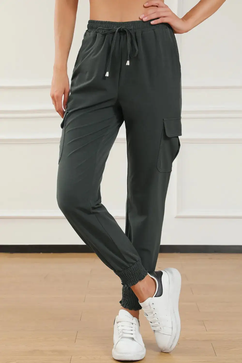 Relaxed High Waist Drawstring Pants